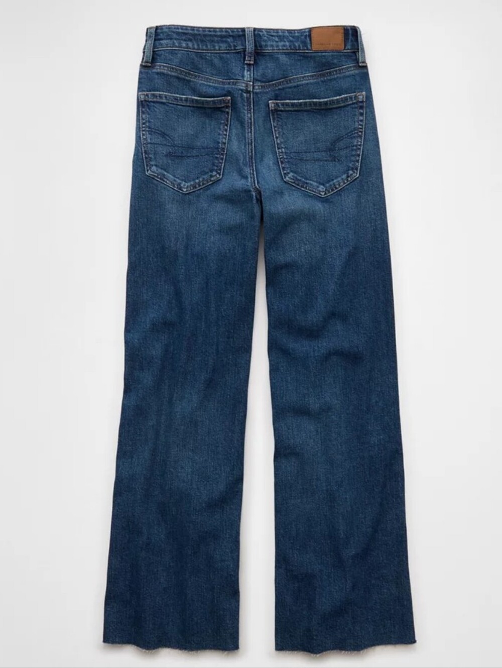 American Eagle Dark Indigo Dreamy Drape Stretch Super High-Waisted Wide Leg 10 - Picture 12 of 13
